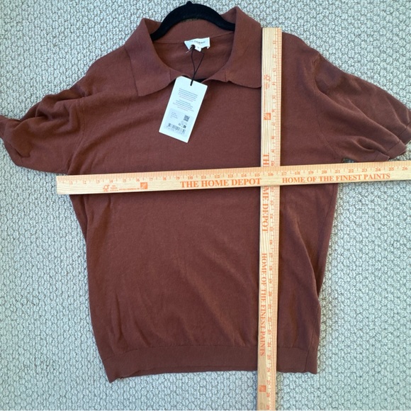 Octobre Editions Zip Polo Mottled Rust Size Large New With Tag - Picture 6 of 6
